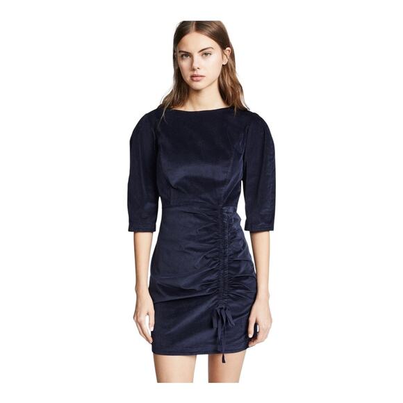 NWT Rebecca Taylor La Vie Corduroy Dress Navy Blue Size M - Picture 1 of 10